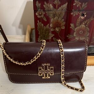 Tory Burch Dark Brown Leather Crossbody Bag